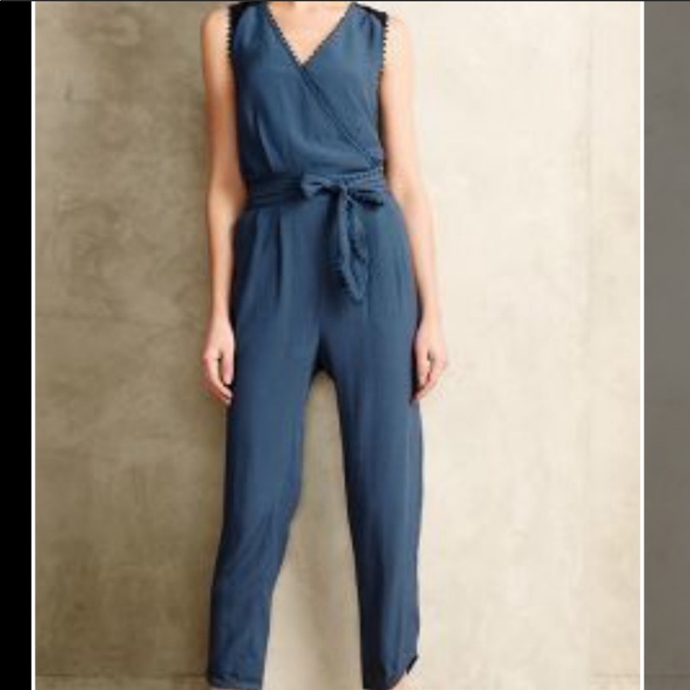 Anthropologie Blue Leifsdottir Sami Lace Jumpsuit